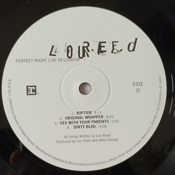 lou reed perfect night in london NEW EU ltd ed 180 gram 2 lp set 7000 issue - Picture 7 of 8